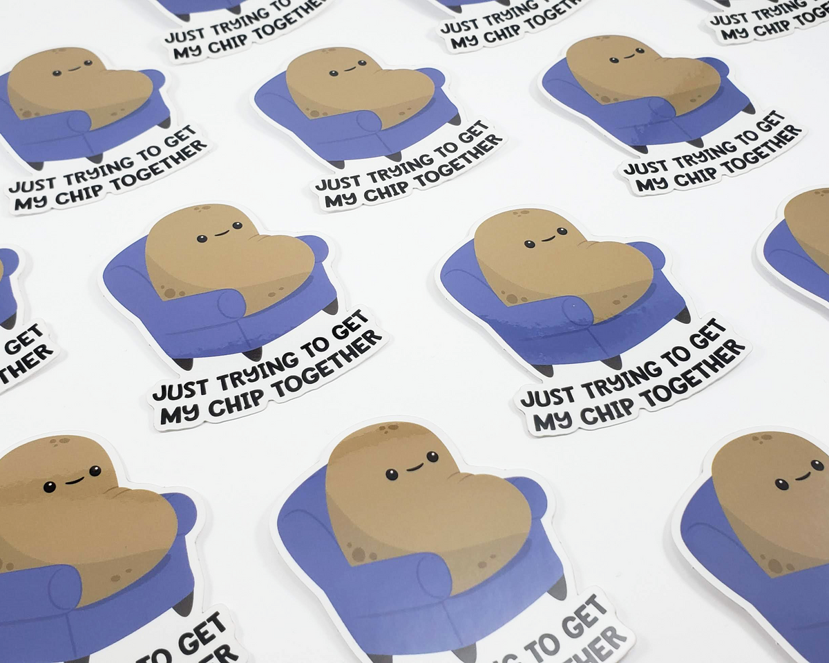 Couch Potato Cute Potato' Sticker