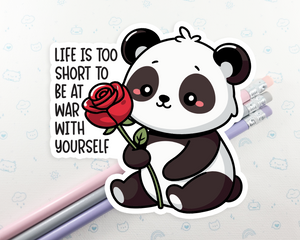 Panda Life Is Short Sticker