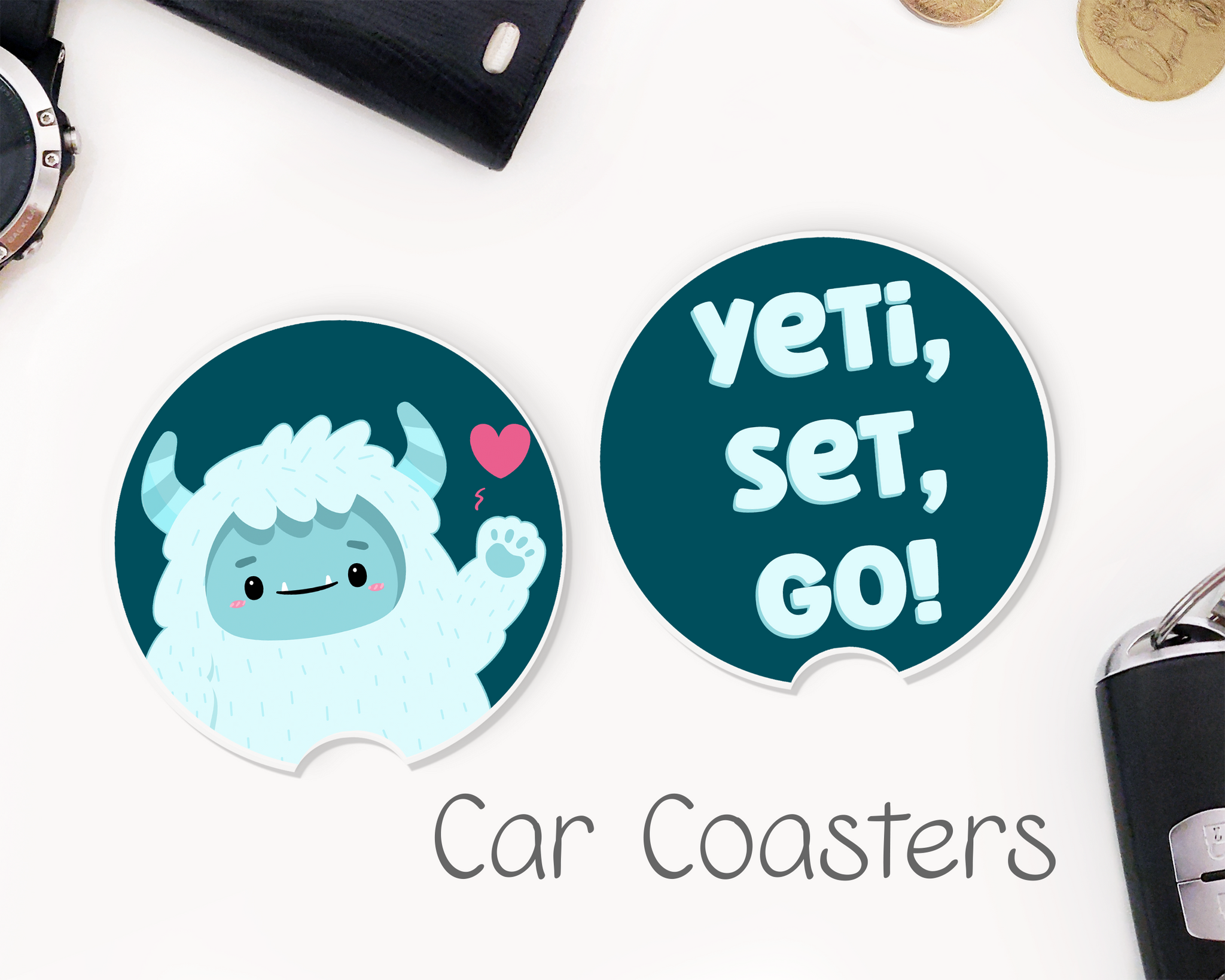 Yeti Car Coasters