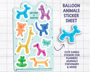 Balloon Animals Sticker Sheet