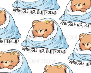 Snuggle Up Bear Sticker