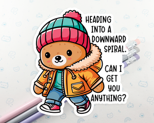 Bear Spiraling Sticker