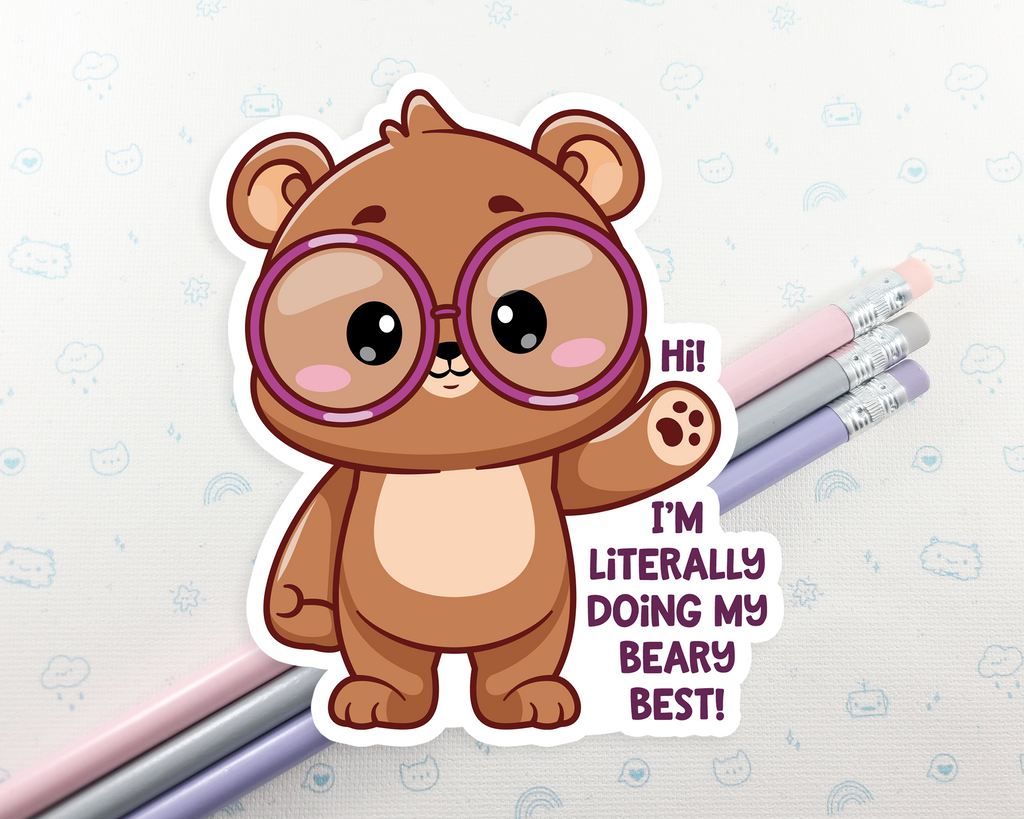 Beary Best Sticker