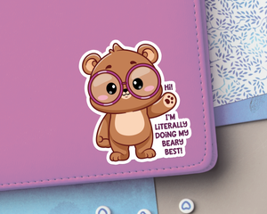 Beary Best Sticker