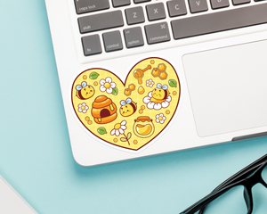 Heart Bee Sticker