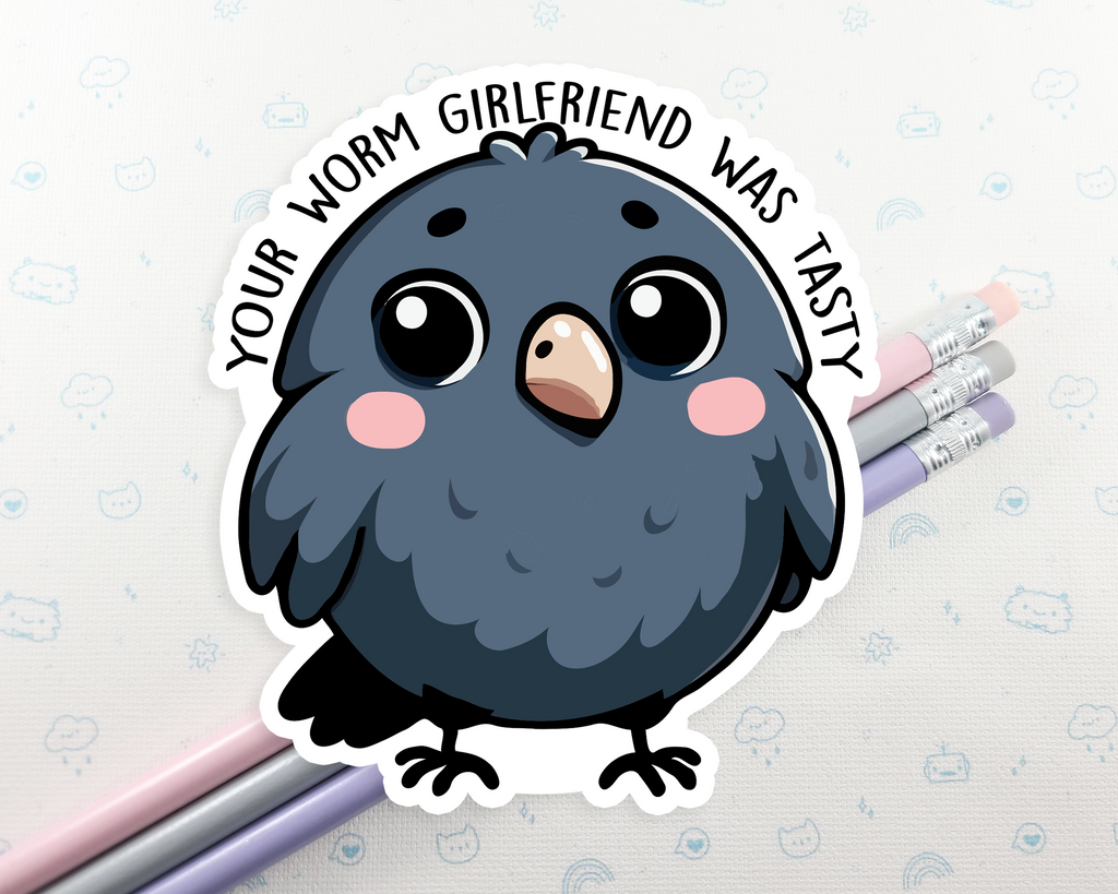 Bird Worm Girlfriend Sticker