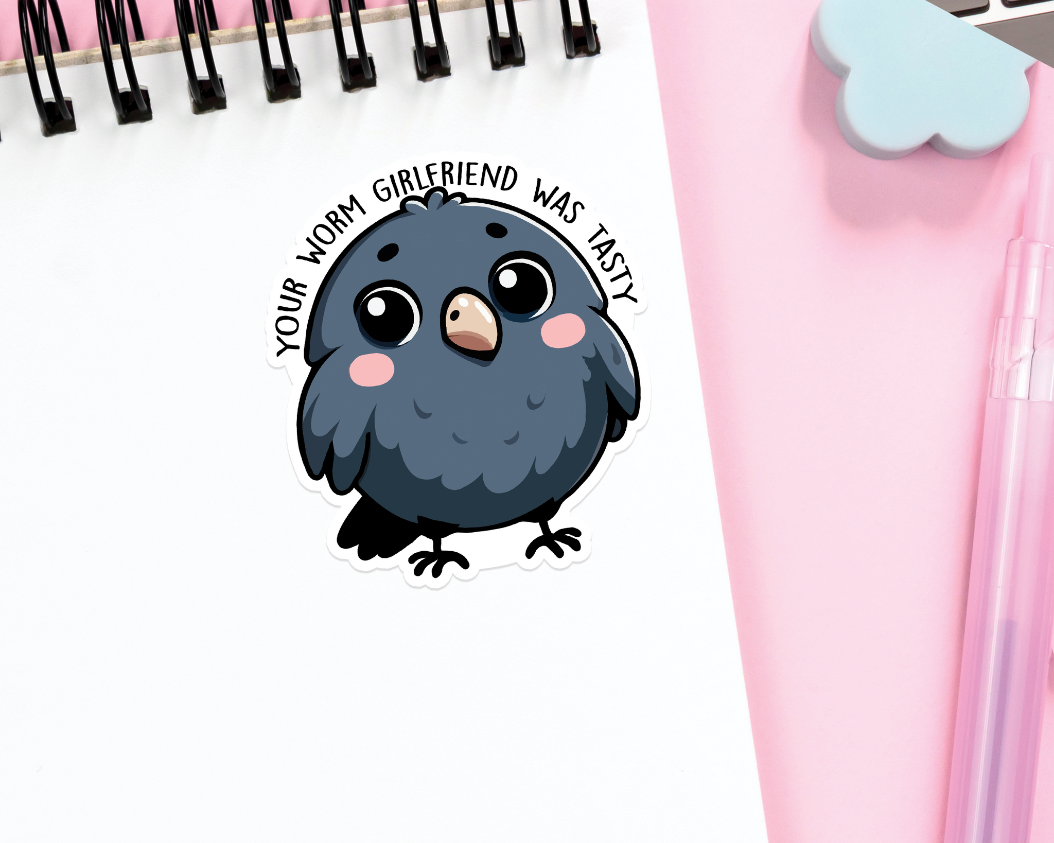 Bird Worm Girlfriend Sticker