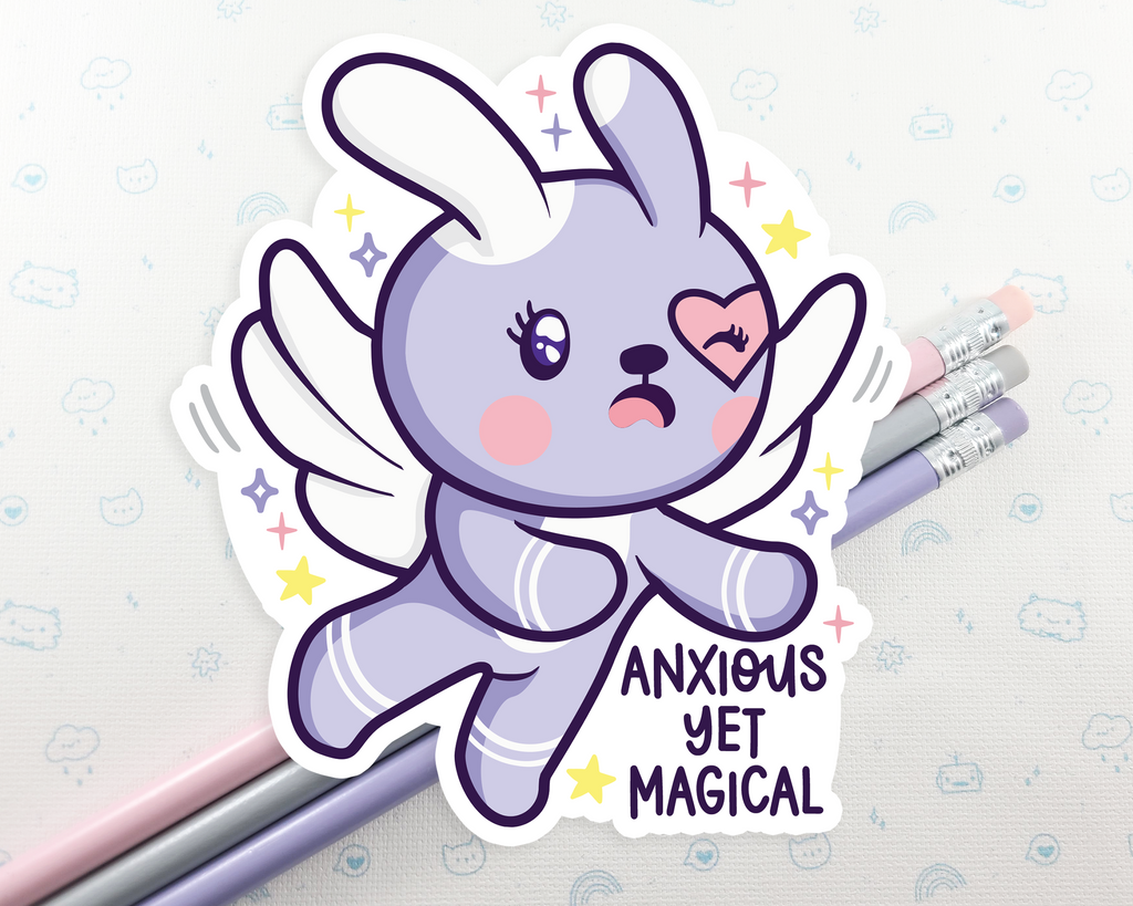 Bunny Anxious Yet Magical Sticker