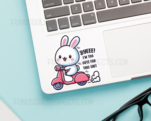 Bunny Byeee Sticker