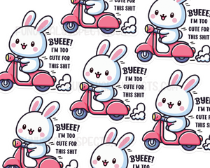 Bunny Byeee Sticker