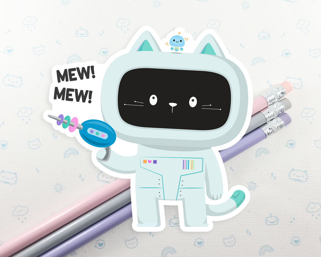 Cat Robot Sticker