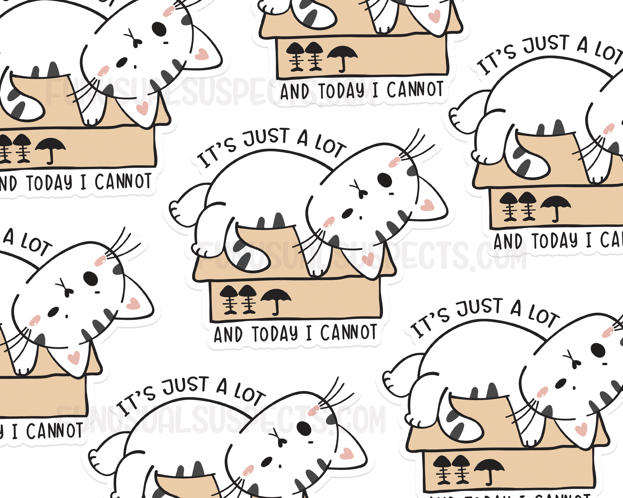 Cat Today I Cannot Sticker