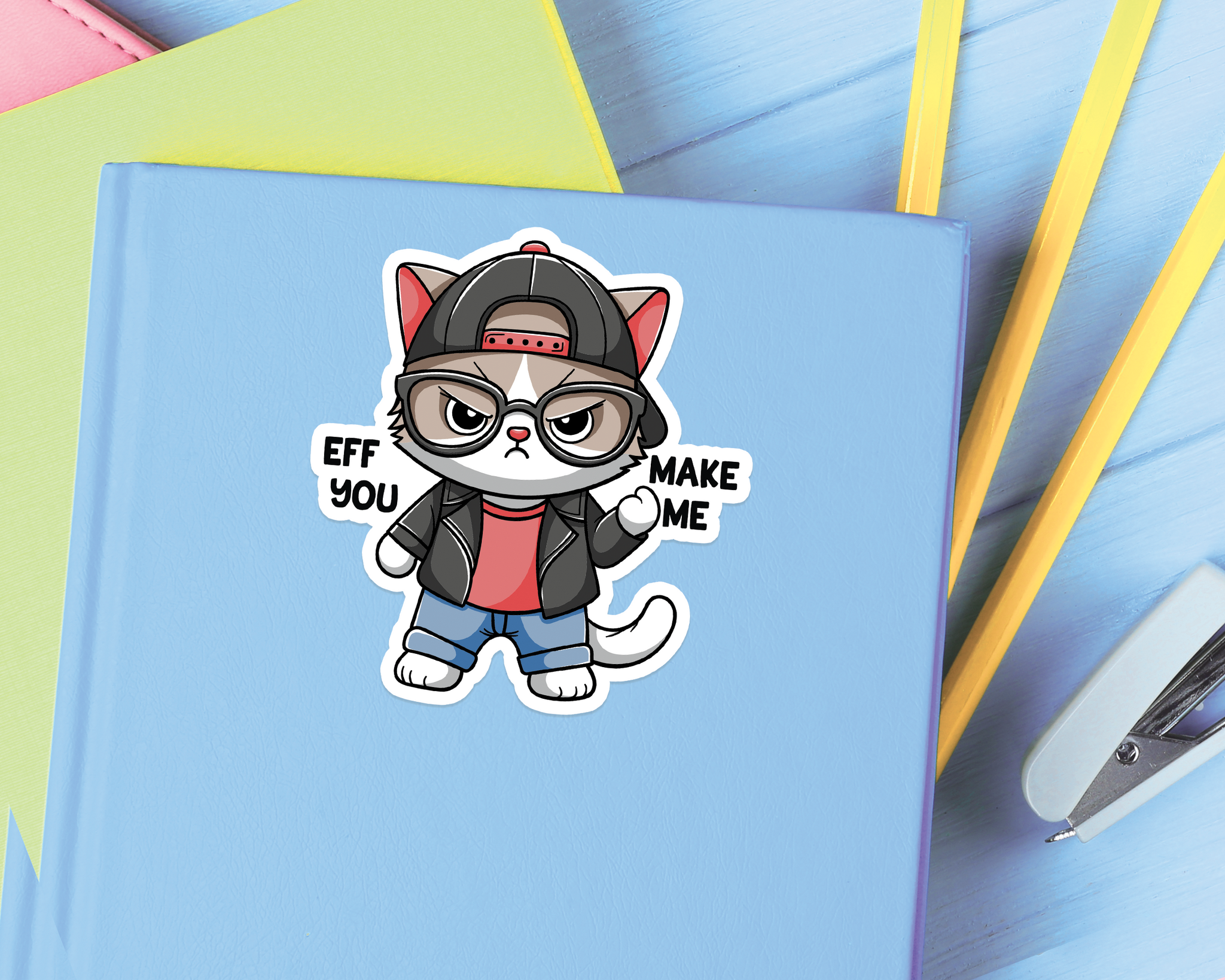 Cat Eff You Make Me Sticker