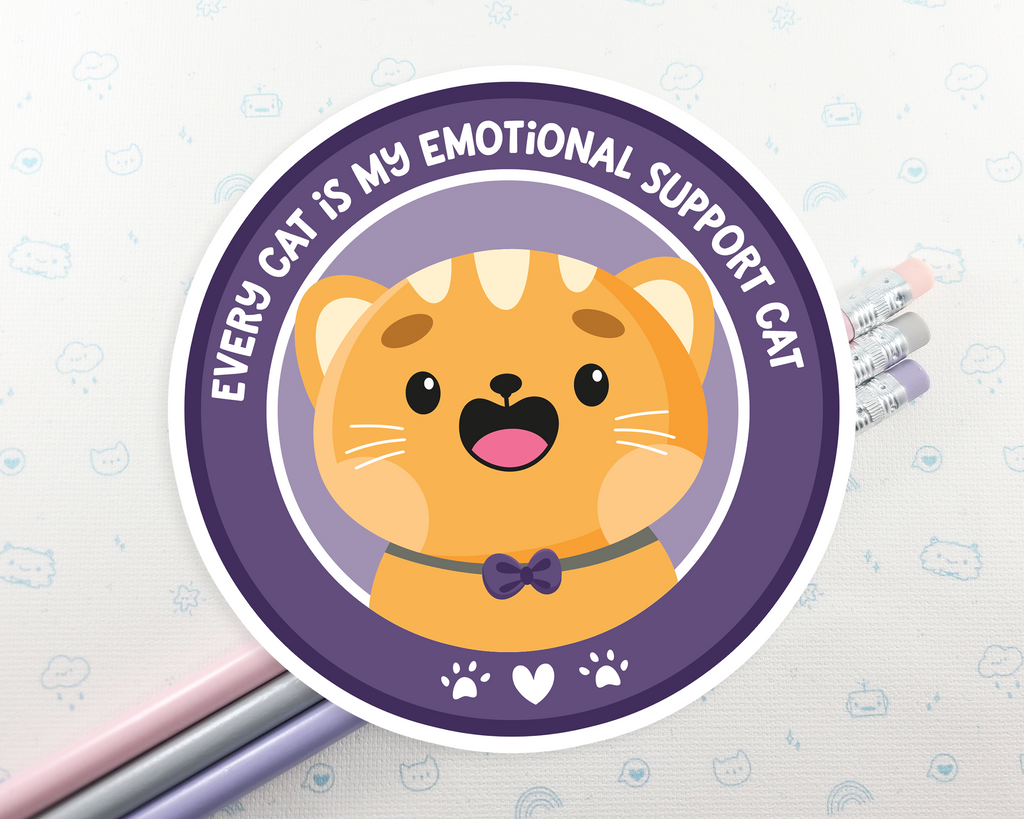 Cat Emotional Support Sticker