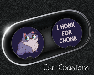 Chonky Cat Car Coasters