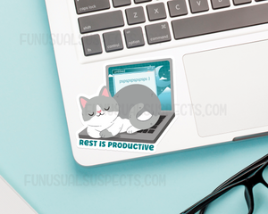 Cat Rest Is Productive Sticker