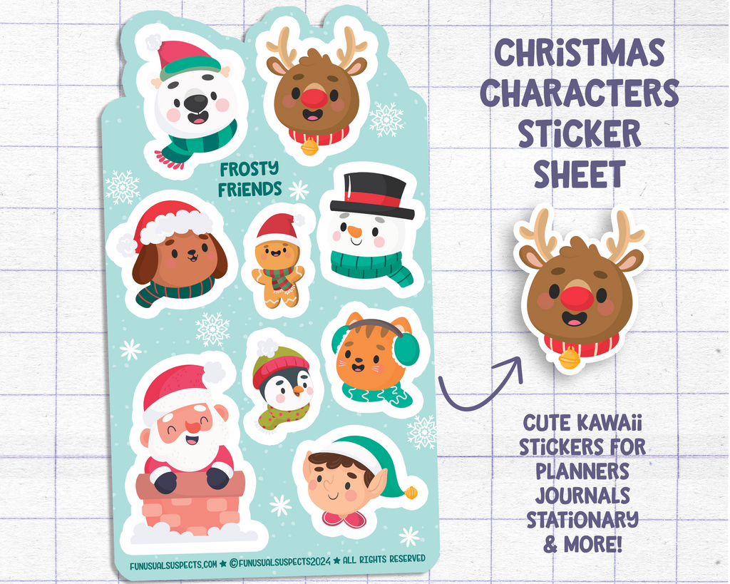 Christmas Characters Sticker Sheet