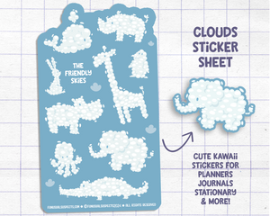 Cloud Animals Sticker Sheet