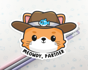 Cat Cowboy Meowdy Sticker