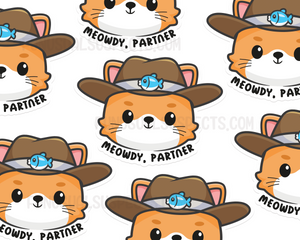 Cat Cowboy Meowdy Sticker