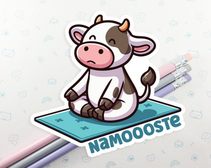 Cow Yoga Namooste Sticker