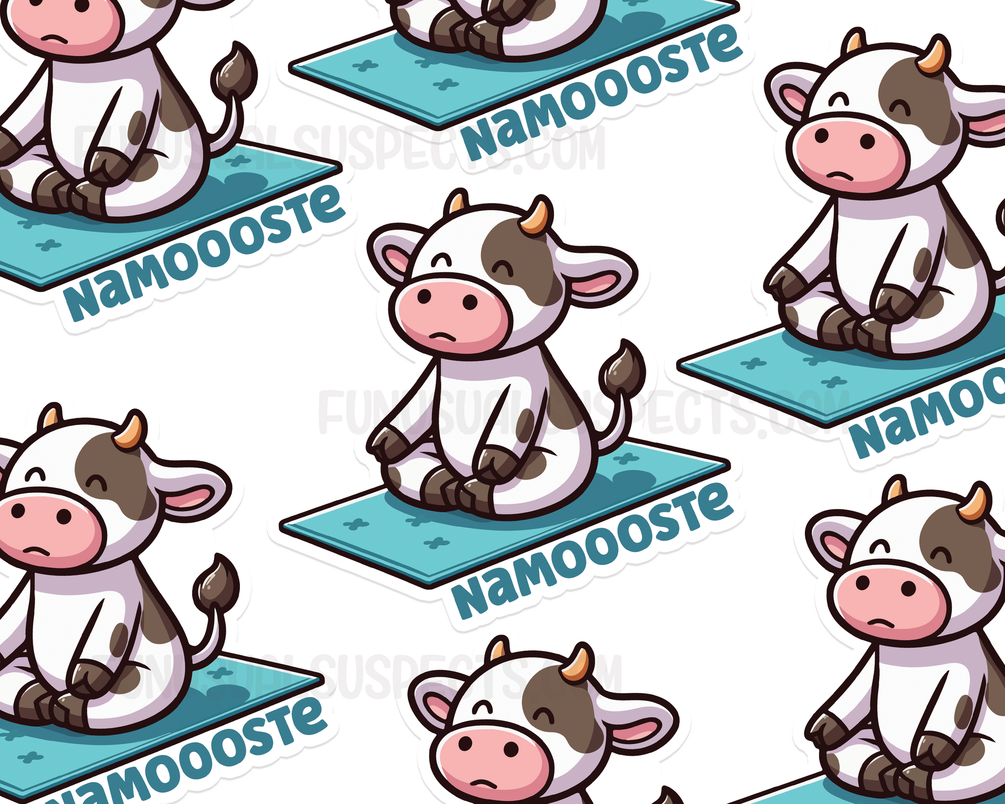 Cow Yoga Namooste Sticker