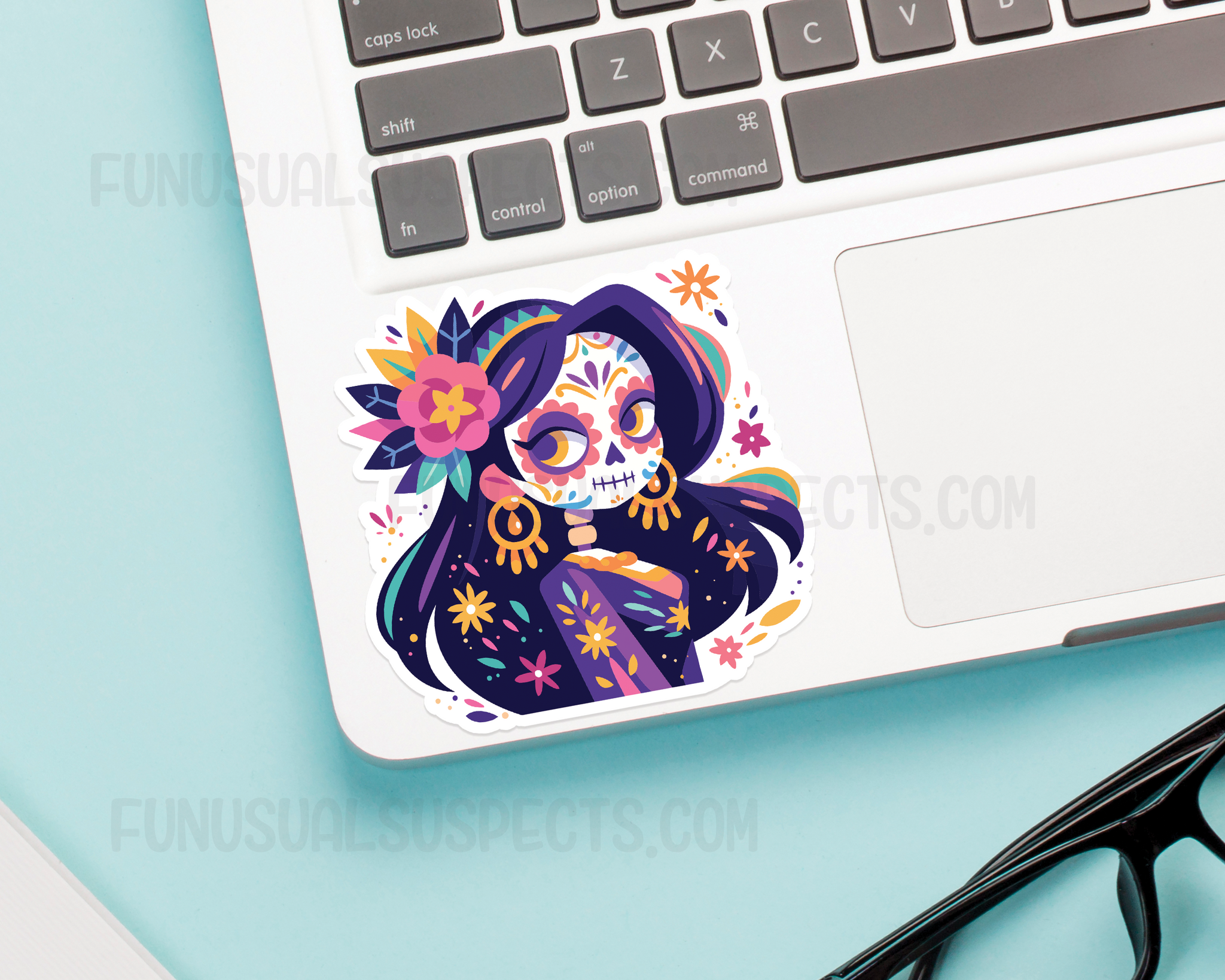 Day of The Dead Lady Sticker