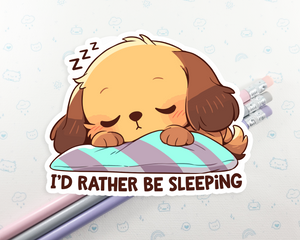 Dog Rather Be Sleeping Sticker