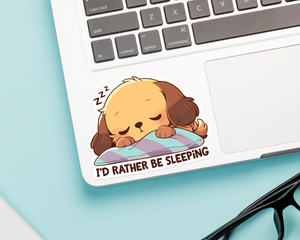 Dog Rather Be Sleeping Sticker