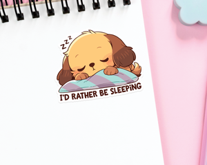 Dog Rather Be Sleeping Sticker