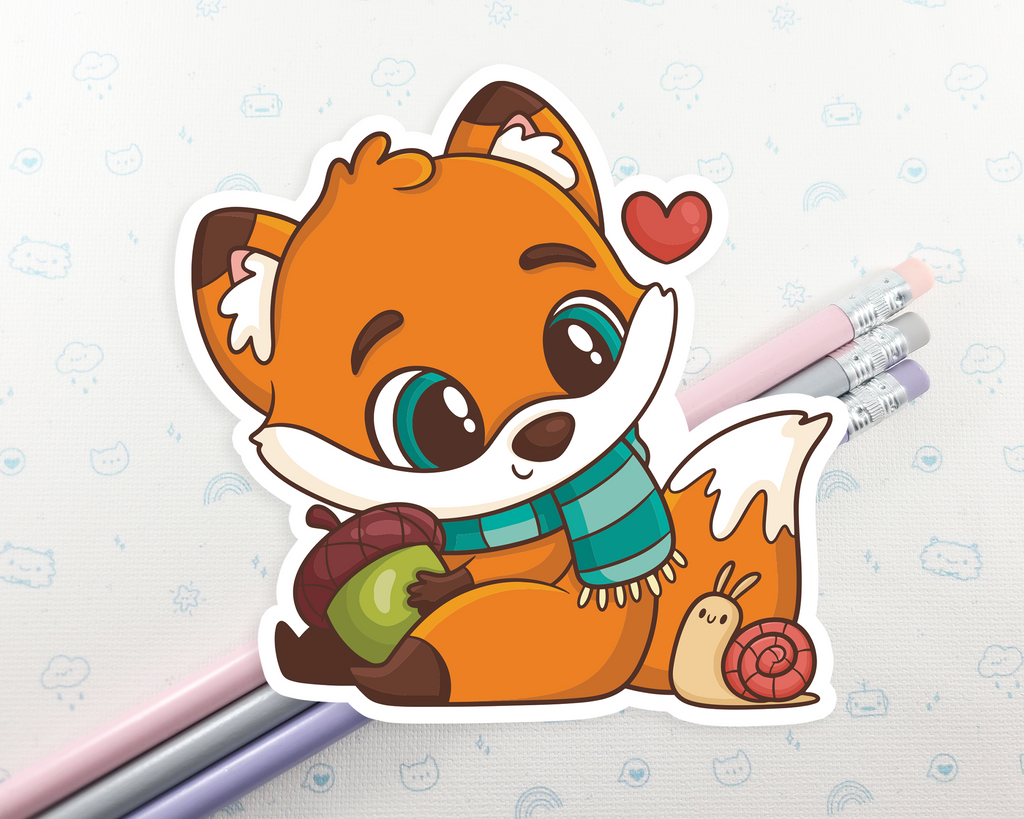 Fox and Snail Sticker