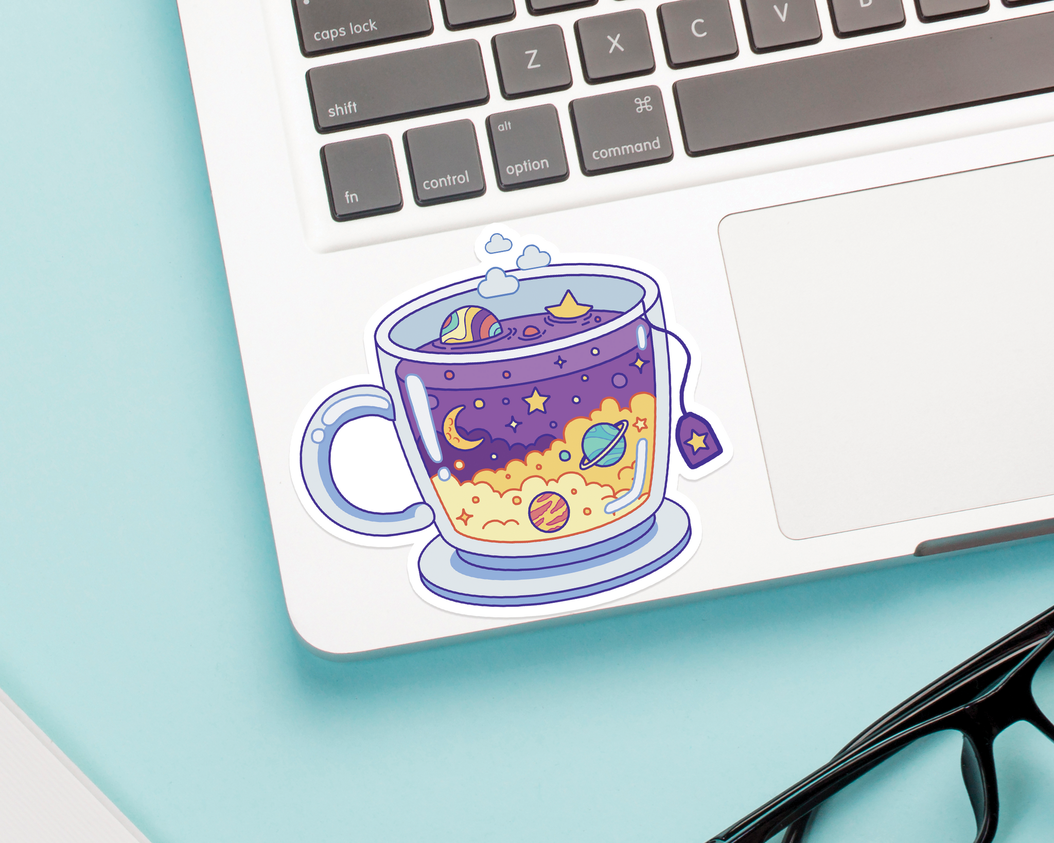 Galaxy Tea Cup Sticker