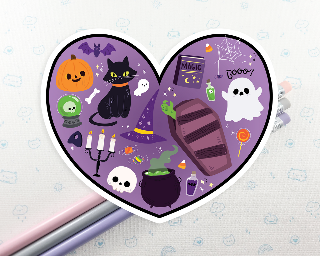 Halloween Heart Sticker