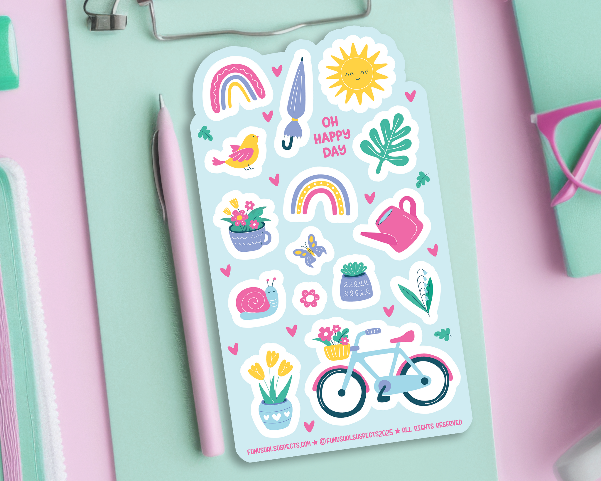 Oh Happy Day Spring Sticker Sheet