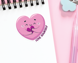 Heart Love Yourself Sticker