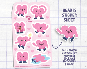 Hearts Sticker Sheet