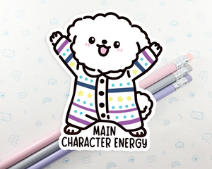 Dog Main Character Energy Sticker