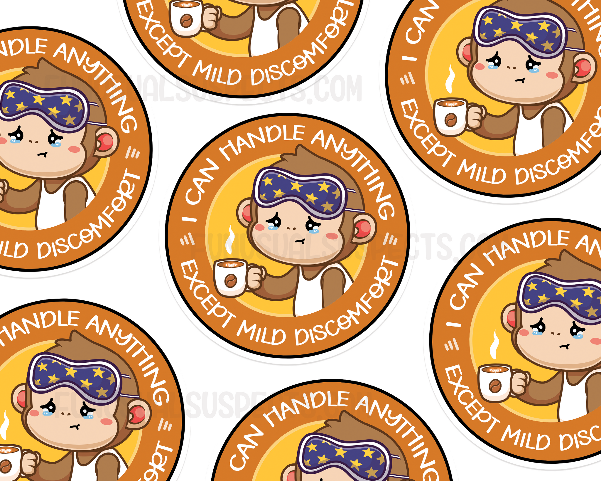 Monkey Mild Discomfort Sticker