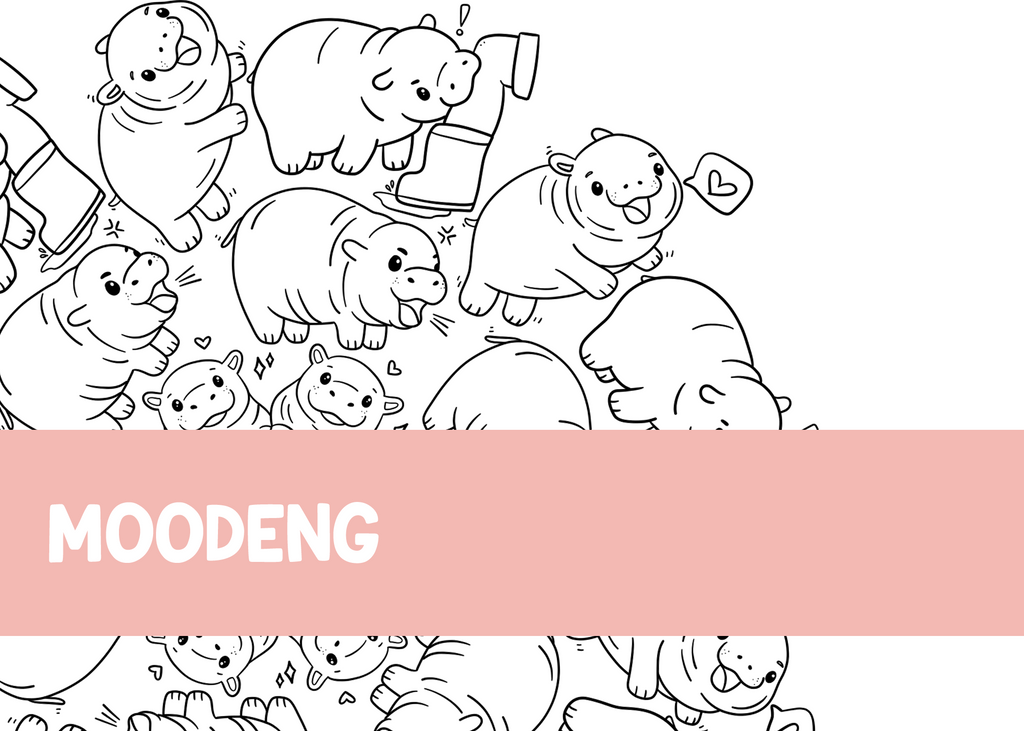 MooDeng Coloring Page