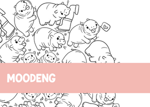 MooDeng Coloring Page