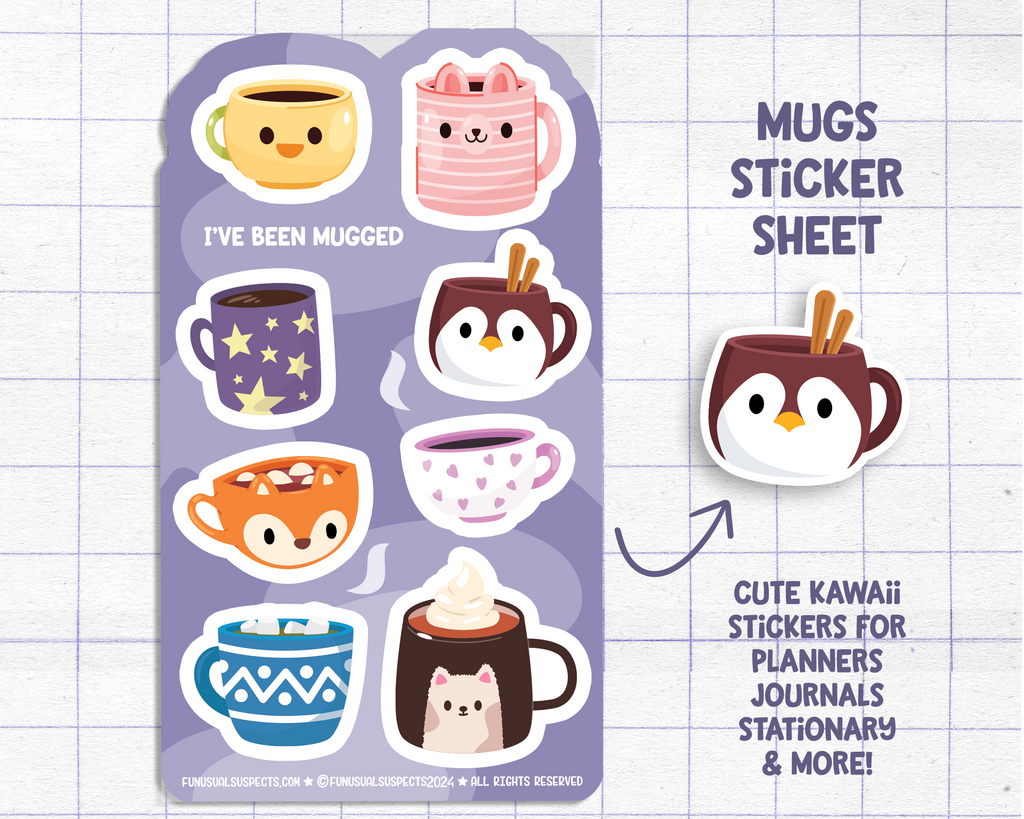 Mugs Sticker Sheet