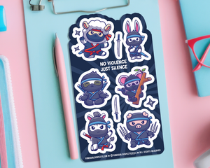 Ninjas All Silence Sticker Sheet