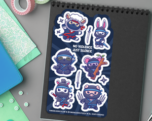 Ninjas All Silence Sticker Sheet