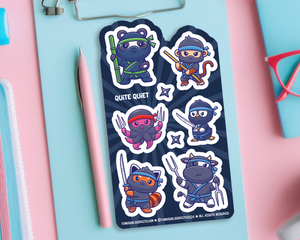 Ninjas Quite Quiet Sticker Sheet