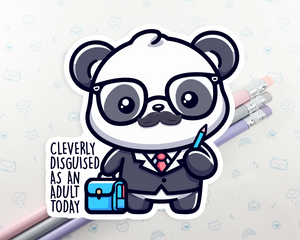 Panda Adult Disguise Sticker