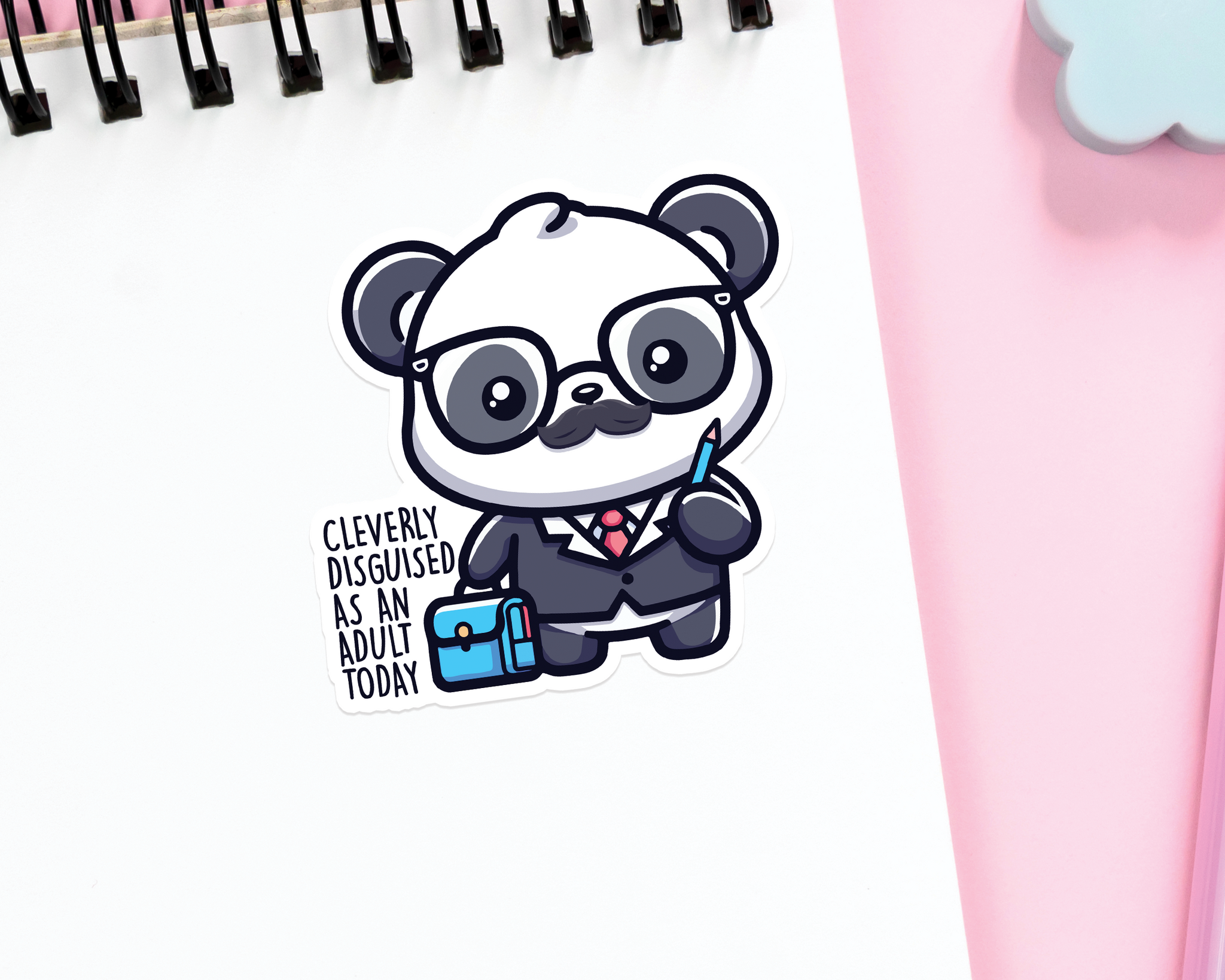 Panda Adult Disguise Sticker