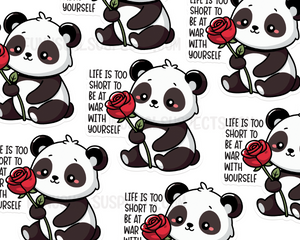 Panda Life Is Short Sticker