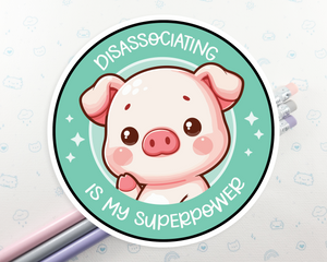 Pig Disassociating Sticker