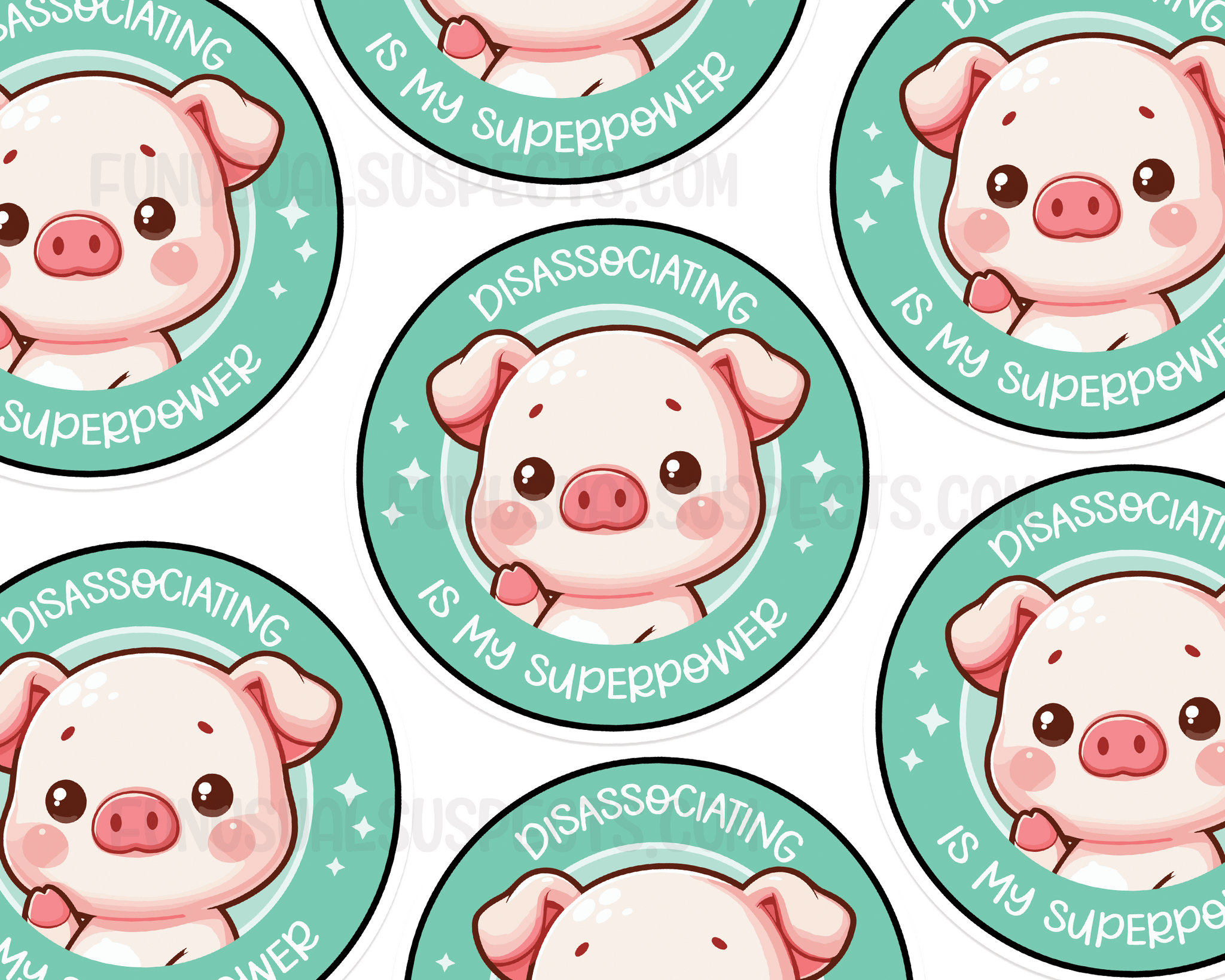 Pig Disassociating Sticker