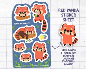 Red Panda Sticker Sheet